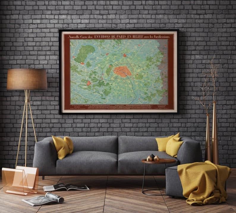 Paris Map Print| Art History