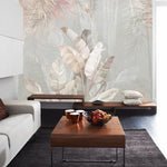 Pastel Oversized Tropical Banana Leaves Wall Mural