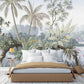 Pastel Tropical Jungle Depiction Wall Mural - MAIA HOMES