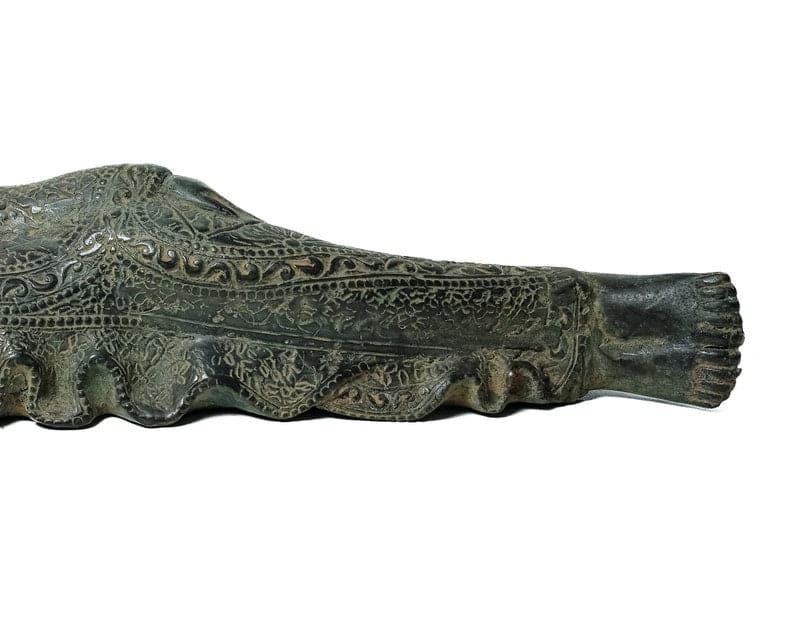 Patina Bronze Reclining Buddha Statue