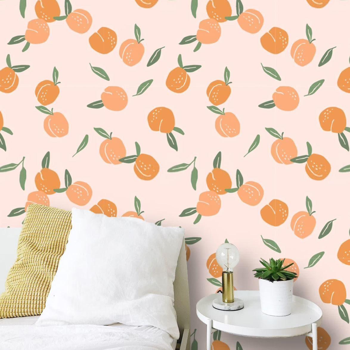 Peach and Orange Fruits Wallpaper - MAIA HOMES