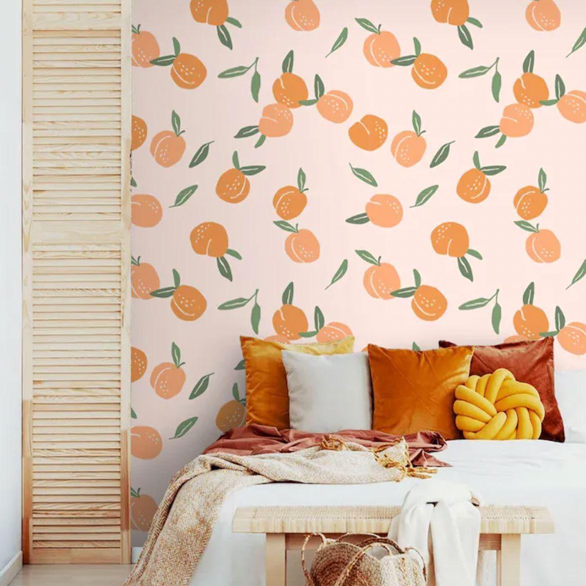 Peach and Orange Fruits Wallpaper