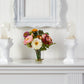 Peony Artificial Flower Arrangement in Watered Glass Vase - MAIA HOMES