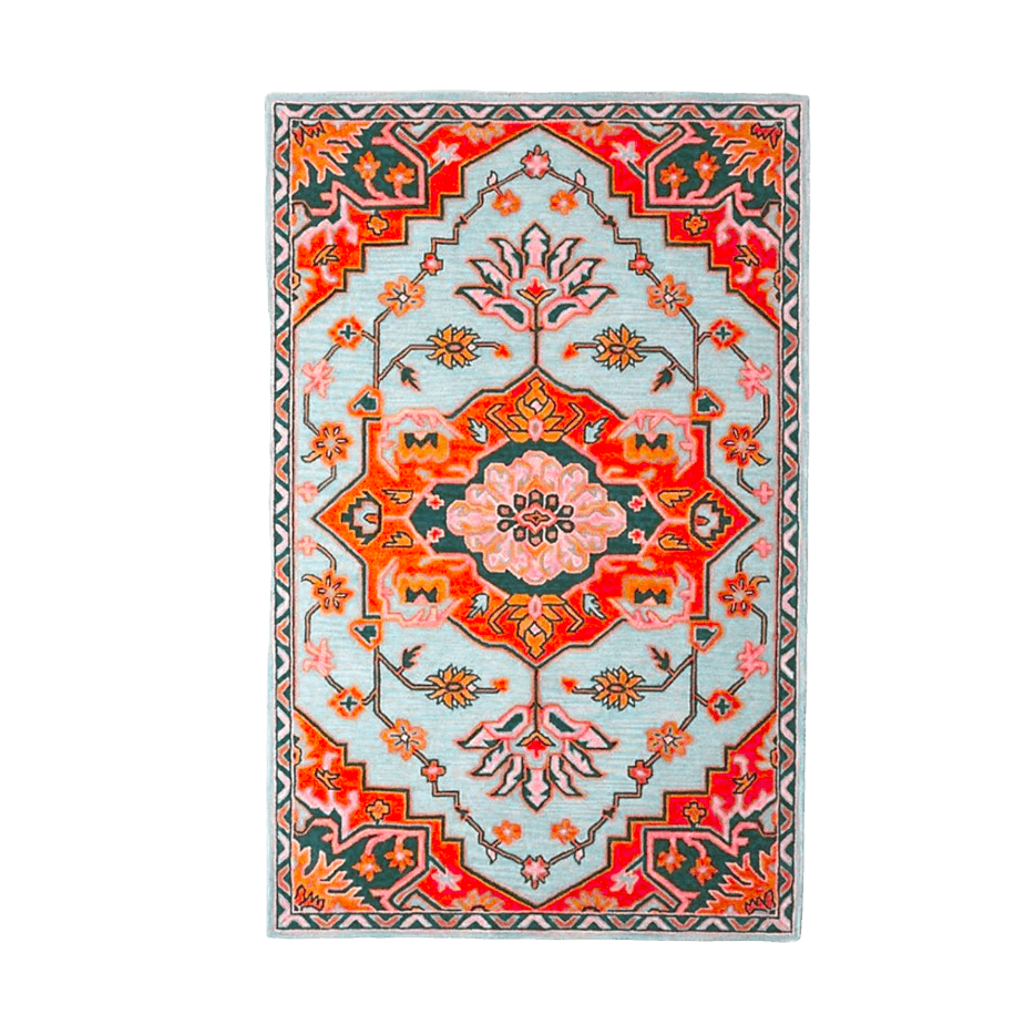 Persian Desi Eye on Fire Hand Tufted Wool Rug