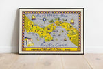 Pictorial Map of the Republic of Panama and Canal Zone| Old Map Wall Art Print