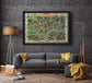 Picture Map of London with Street Plan of Central London| London Map Wall Art - MAIA HOMES