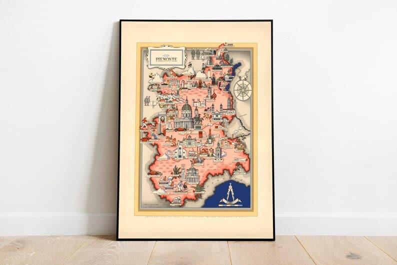 Piemonte Map Print| Art History