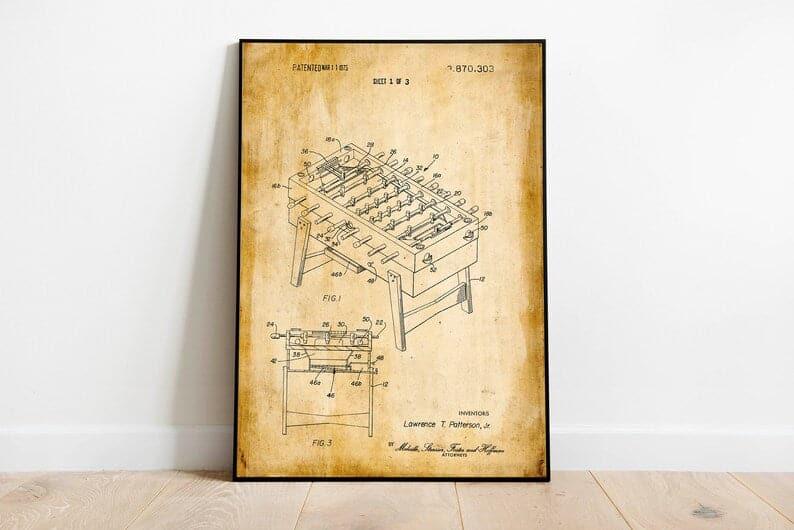 Pinball Patent Print| Framed Art Print