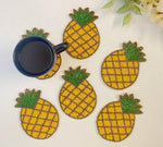 Pineapple Beaded Coasters - Set of 6 Default Title