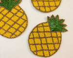 Pineapple Beaded Coasters - Set of 6