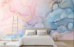 Pink Abstract Marble Alcohol Ink Wall Mural