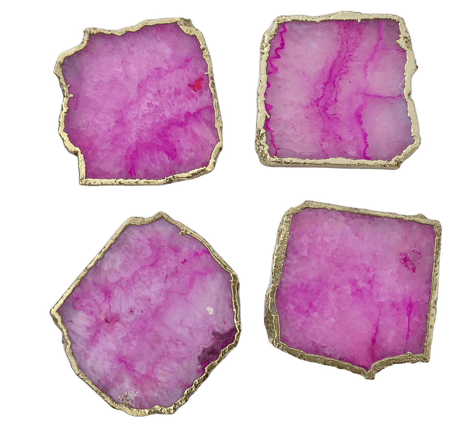 Pink Agate Coasters - Set of 4 OS