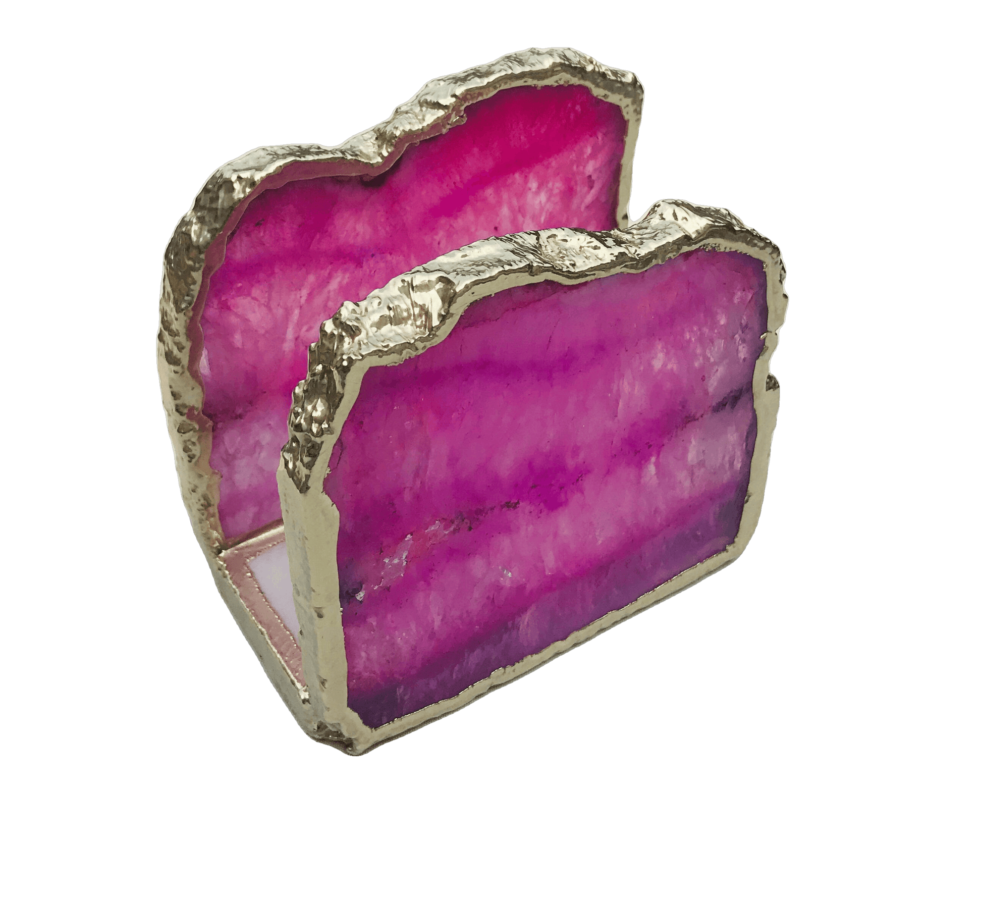 Pink Agate Stone Napkin Holder - MAIA HOMES