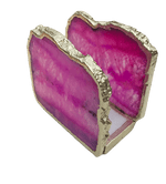 Pink Agate Stone Napkin Holder