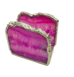 Pink Agate Stone Napkin Holder