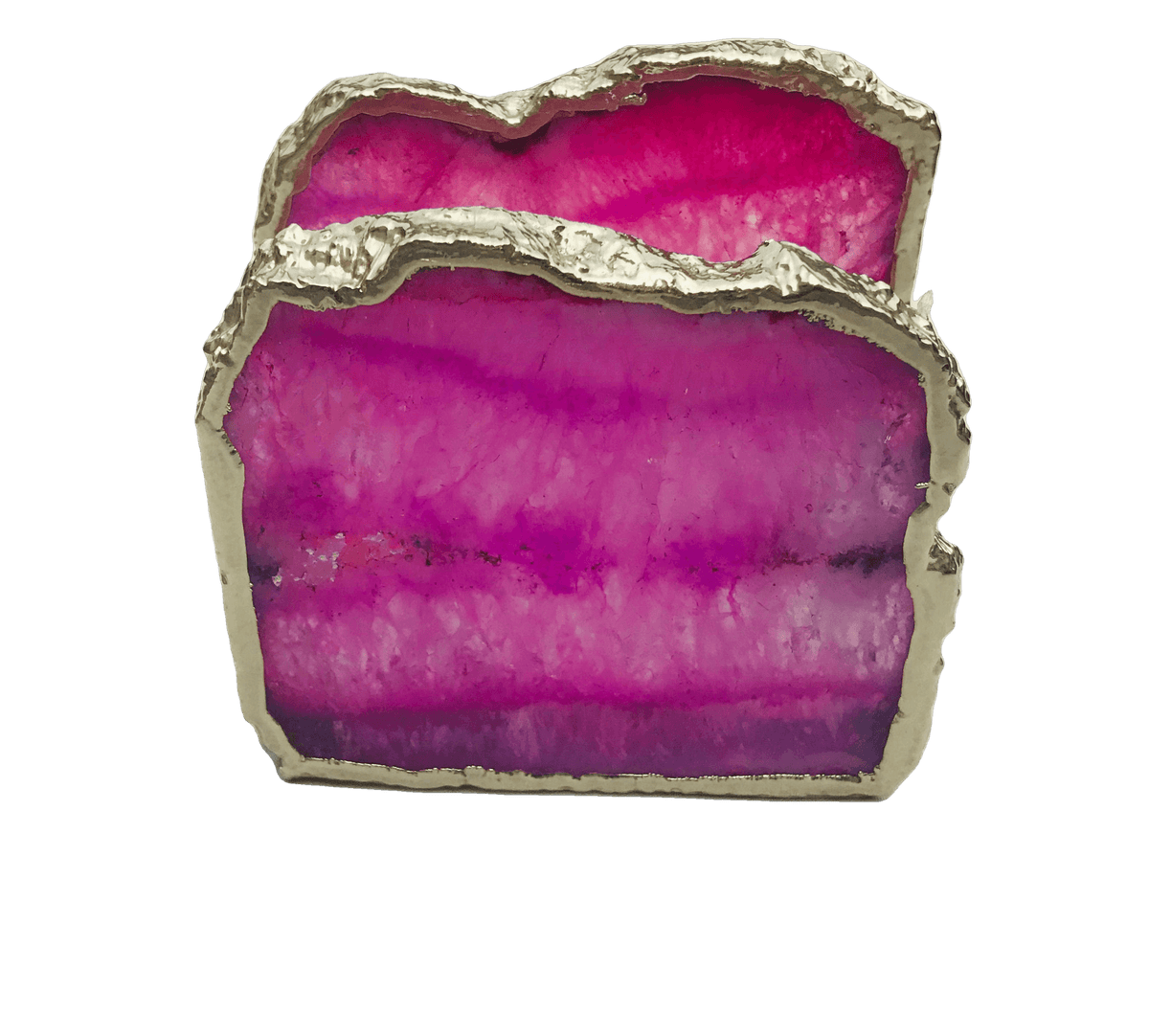 Pink Agate Stone Napkin Holder