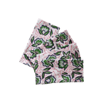 Pink and Green Floral Block Printed Cotton Napkins