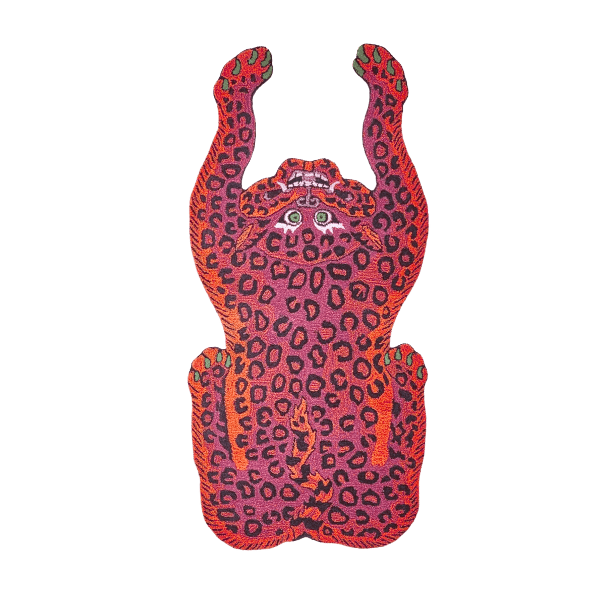 Pink Leopard Yogi Accent Wool Rug