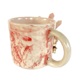 Pink Quartz Marbled Ceramic Coffee Mug - Set of 2