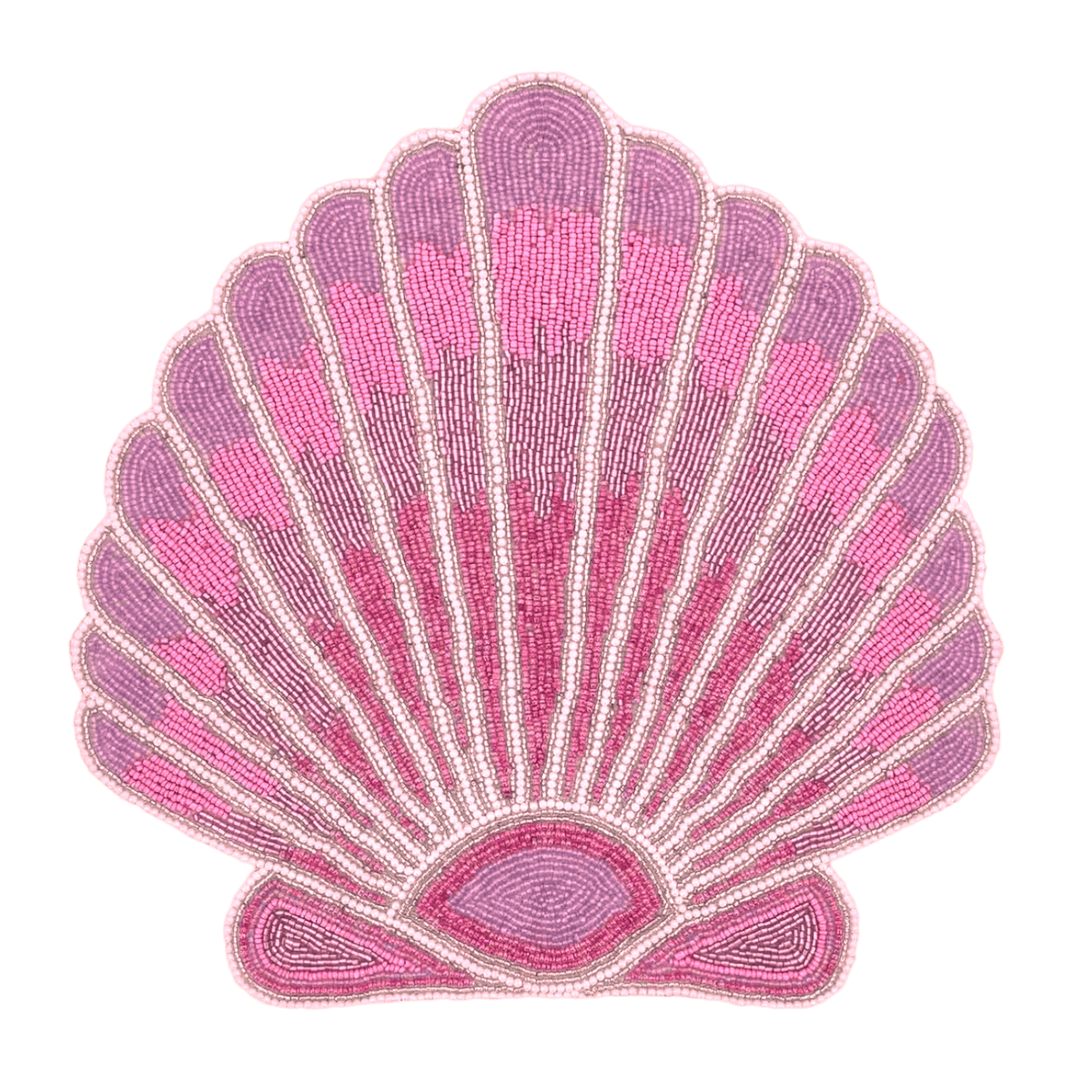 Pink Sea Shell Beaded Placemat - Set of 4