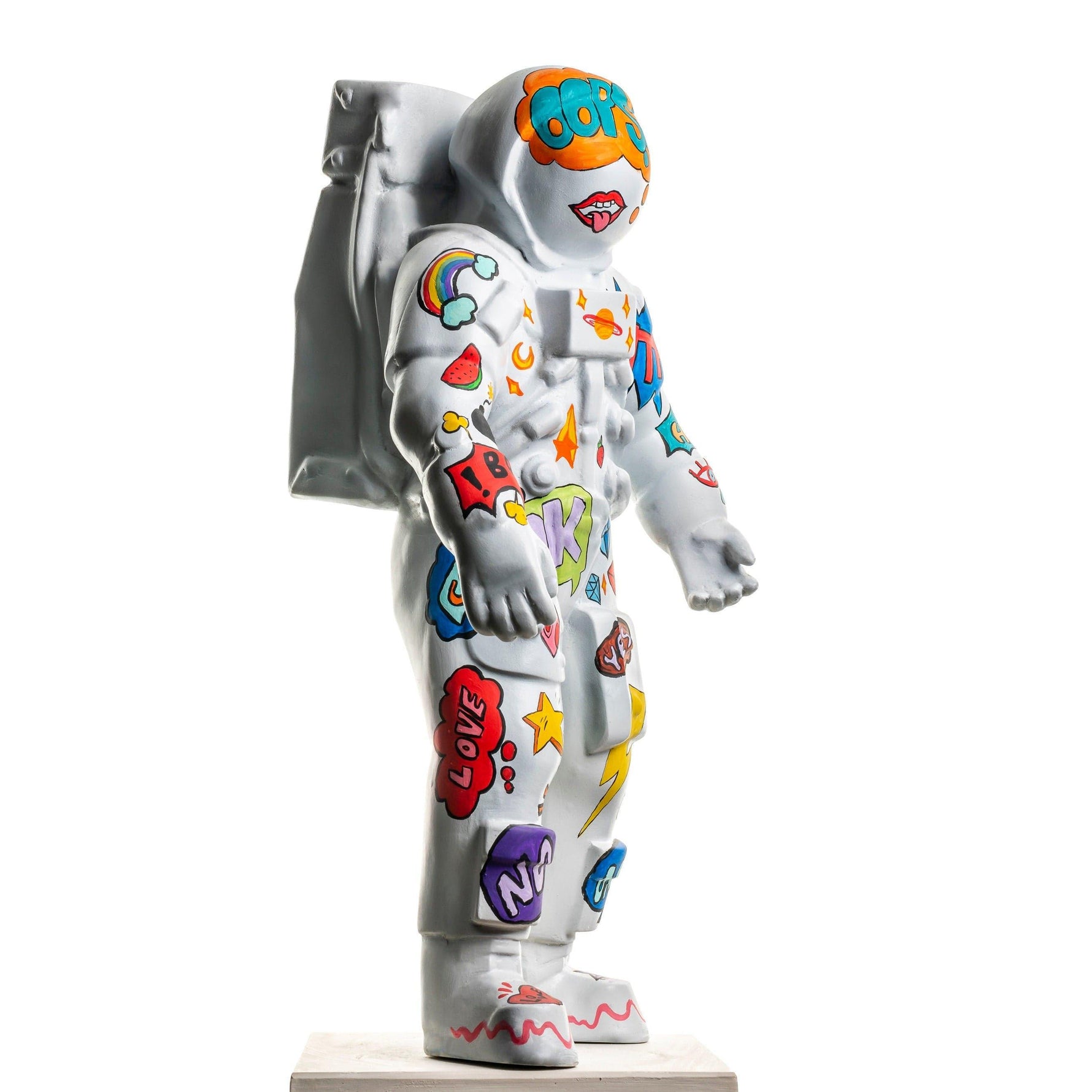 Pop Art Astronaut Spaceman Standing Statue