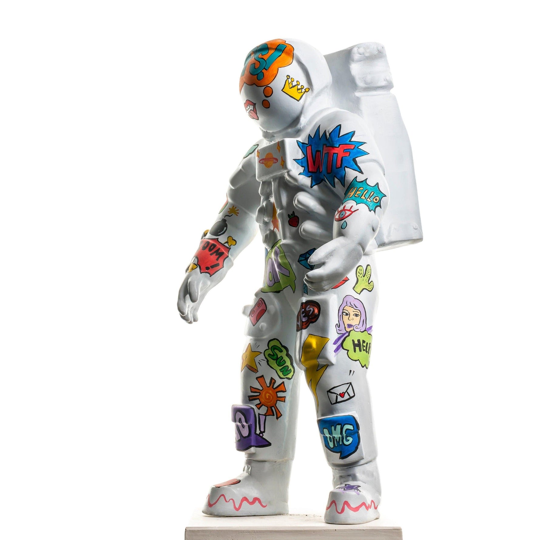 Pop Art Astronaut Spaceman Standing Statue