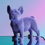 Pop Art Granule Bulldog Sculpture Lilac Walking