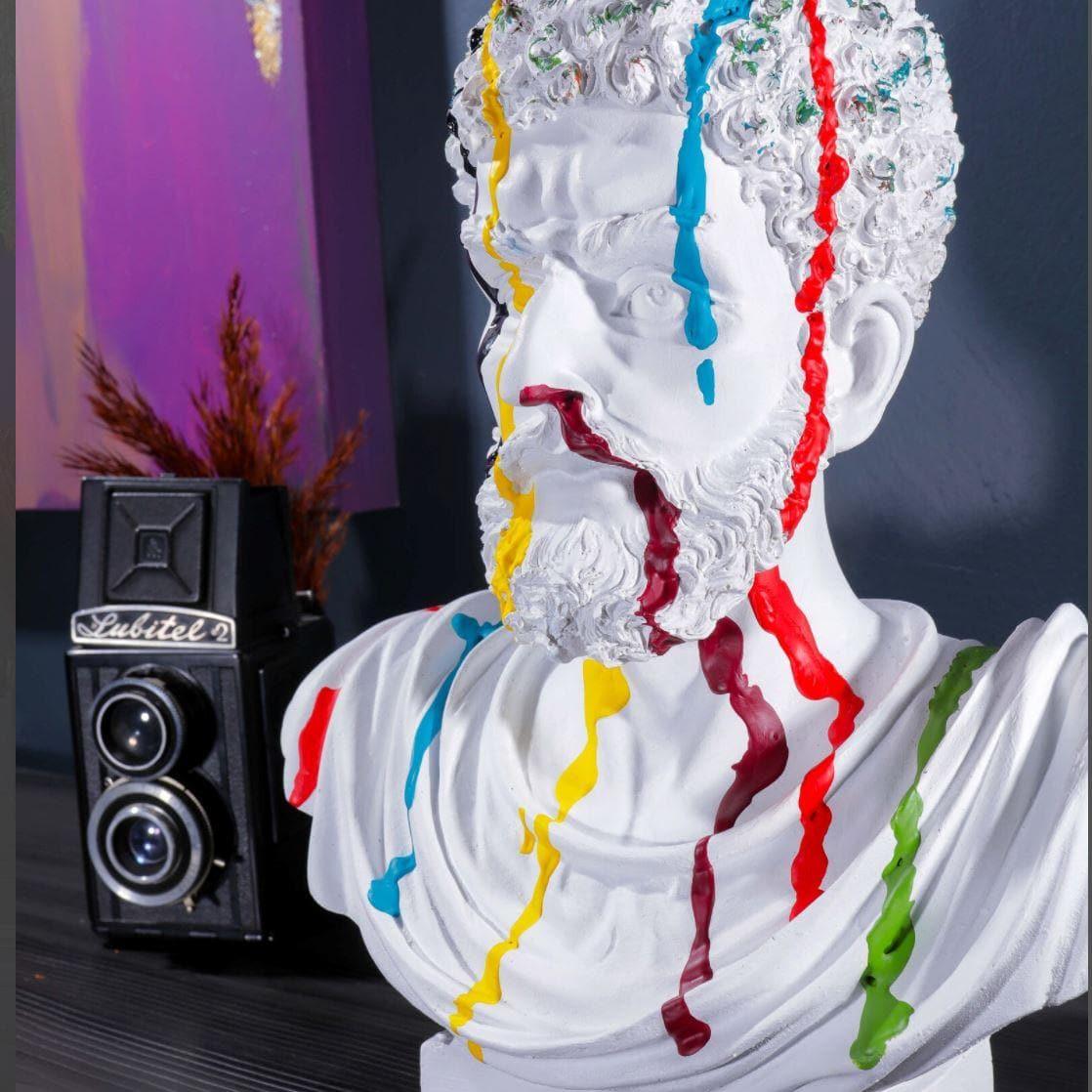 Pop Art Marcus Aurelius Roman Emperor Sculpture