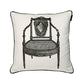 Portrait of Chair White Velour Cushion Cover - MAIA HOMES