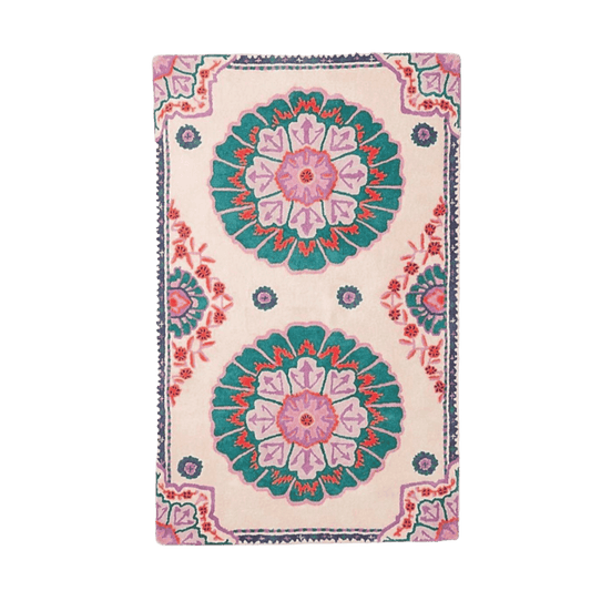 Power and Floral Hand Tufted Wool Rug - MAIA HOMES