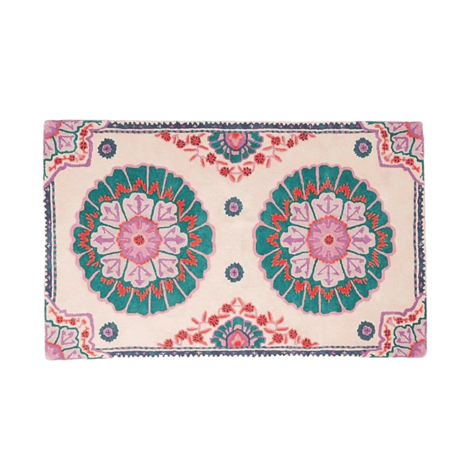 Power and Floral Hand Tufted Wool Rug - MAIA HOMES