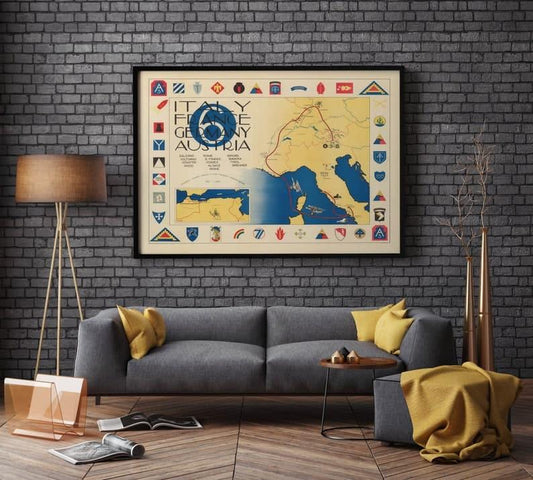 Propaganda Map of Europe during World War 2| WW2 Europe Map Print - MAIA HOMES