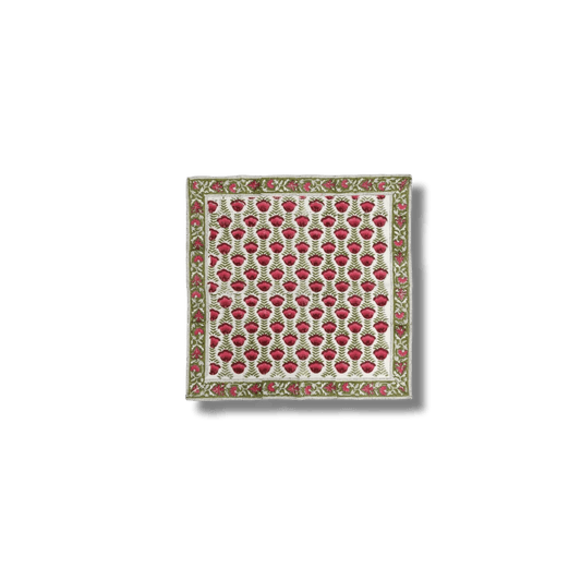 Pryna Hand Block Printed Cotton Napkin Set - MAIA HOMES