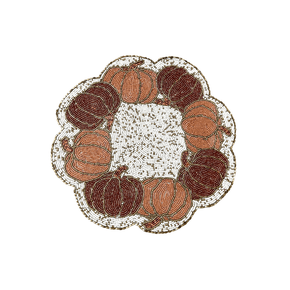 Pumpkin Harvest Beaded Placemat - Set of 6