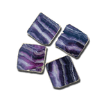 Purple Fluorite Agate Coasters - Set of 4