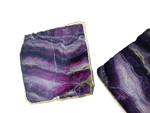 Purple Fluorite Agate Coasters - Set of 4