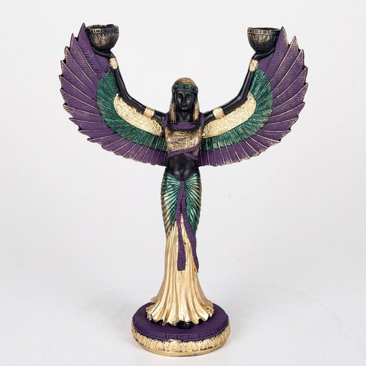 Purple Goddess Isis Candlestick - MAIA HOMES