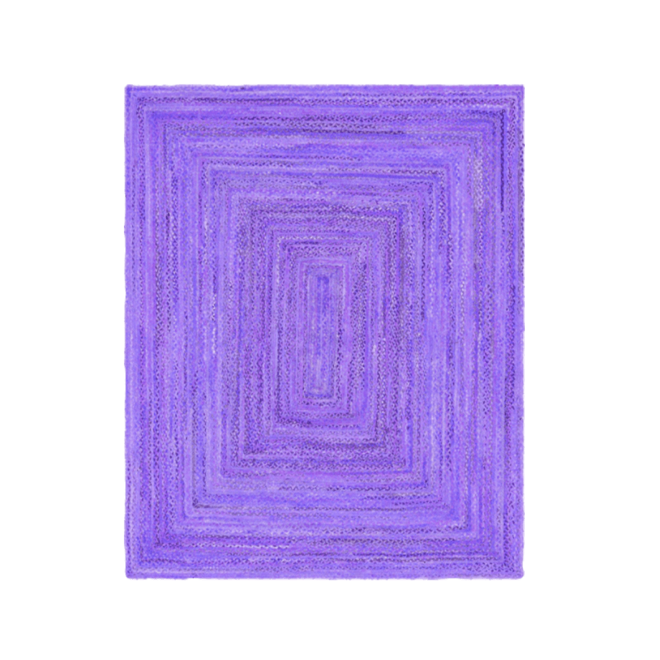 Purple Hand Braided Jute Rug