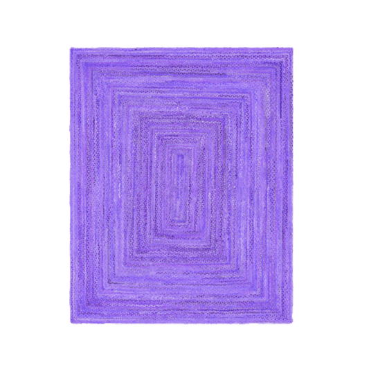 Purple Hand Braided Jute Rug - MAIA HOMES
