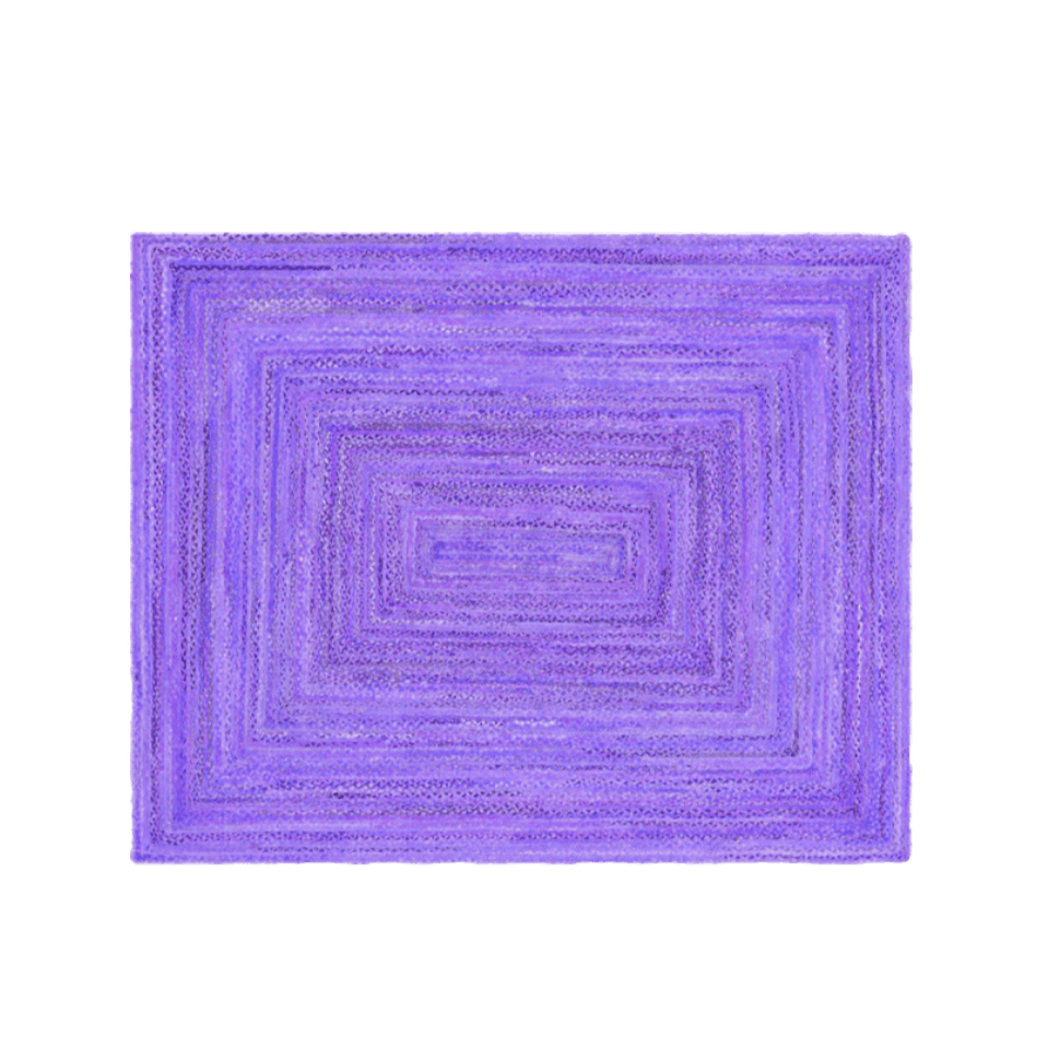 Purple Hand Braided Jute Rug