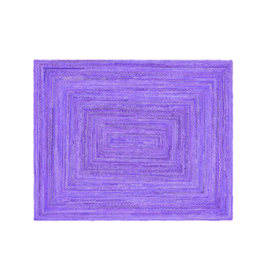Purple Hand Braided Jute Rug - MAIA HOMES