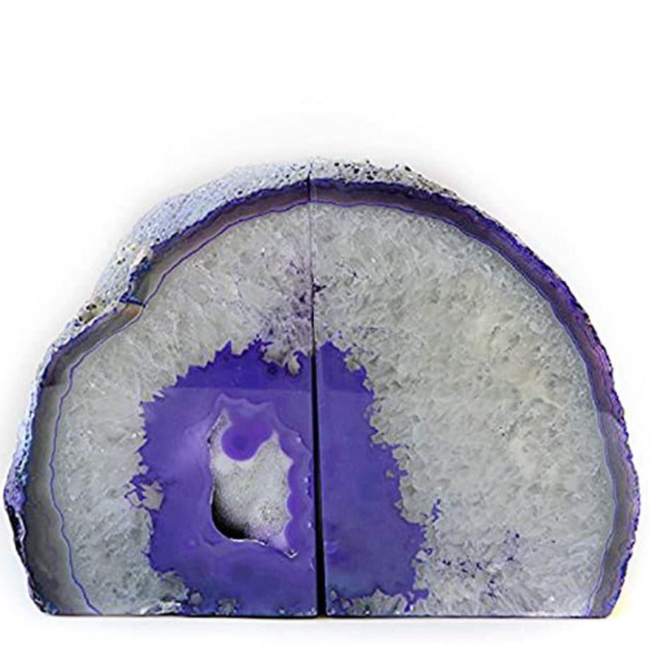 Purple Natural Agate Bookends - Set of 2