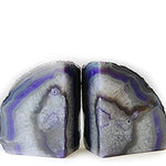 Purple Natural Agate Bookends - Set of 2