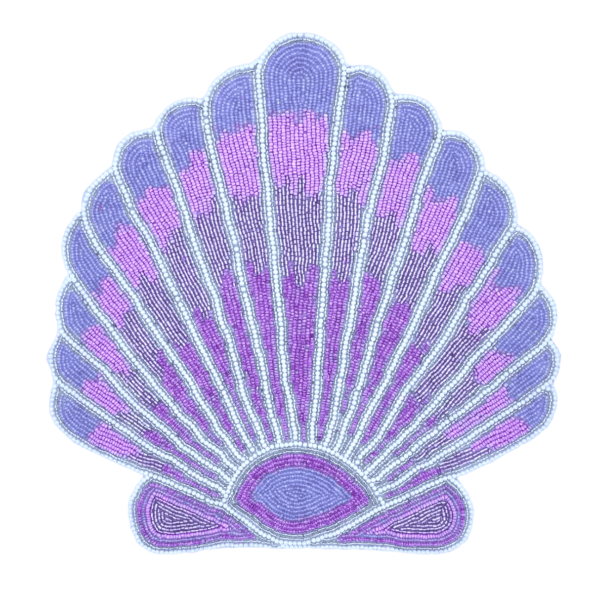 Purple Sea Shell Beaded Placemat - Set of 4