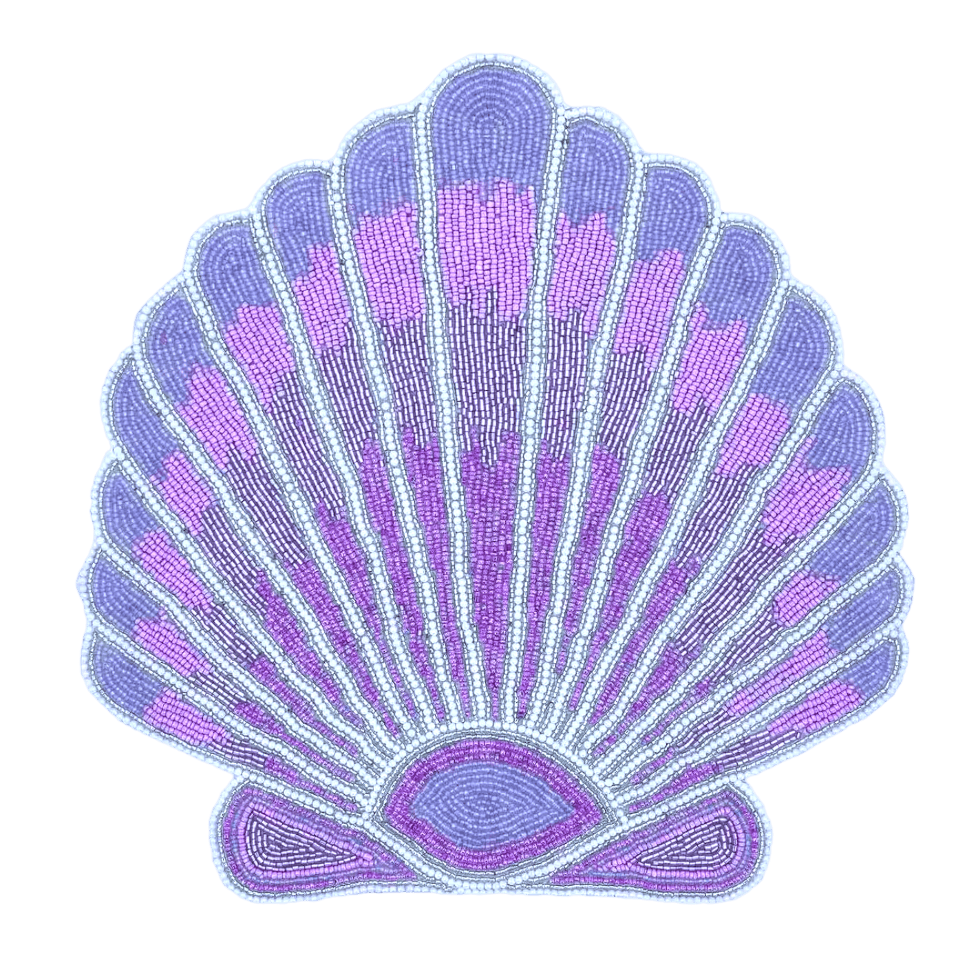 Purple Sea Shell Beaded Placemat - Set of 4