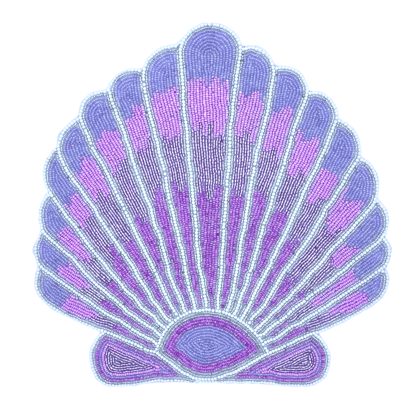 Purple Sea Shell Beaded Placemat - Set of 4 - MAIA HOMES
