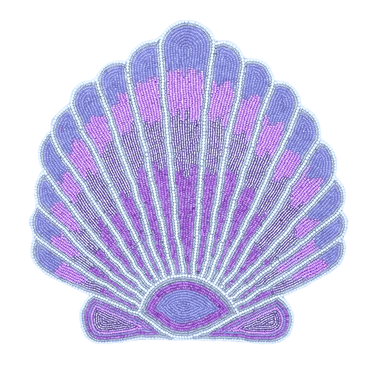 Purple Sea Shell Beaded Placemat - Set of 4 - MAIA HOMES