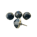 Pyrite Gemstone Agate Cabinet Door Pull Handle - Set of 4