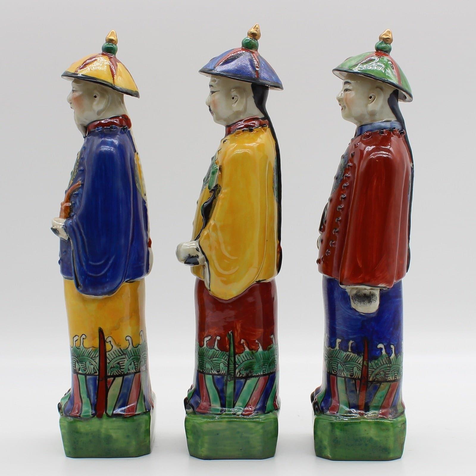 Qing Dynasty Emperor Hand Painted Figurine