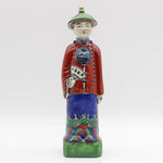 Qing Dynasty Emperor Hand Painted Figurine Red